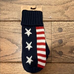 Navy and Red Star Striped Socks